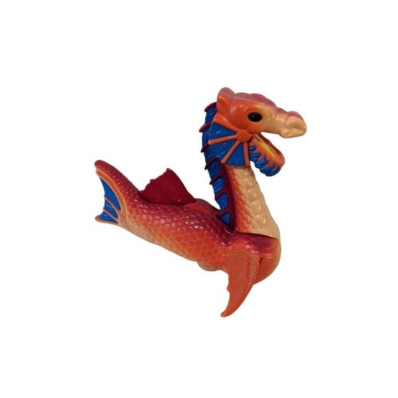 IMAGINEXT SEA SERPENT BEAST FISHER PRICE WATER DRAGON ORANGE 7" MONSTER FIGURE - Picture 5 of 7